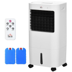 HOMCOM 3 in 1 mobiilne kliimaseade koos niisutava veejahutusega 15L 60&deg; v&otilde;nkuv &otilde;hukonditsioneer 65W &otilde;hujahuti 8h taimeri, puldiga, kasutatav ruum 20 ㎡ Valge 32 x 37 x 69 cm, Balta