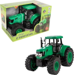 Suur roheline traktor heli ja tuledega