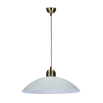 Ripplamp Candellux Mira, patineeritud pronksi viimistlusega, valge klaasist vari, 1xE27 60W