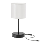 Laualamp Candellux Beta 41-53633 musta jalaga valge vari