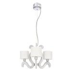 Candelluxi rippvalgusti Ambrosia, kroom/valge