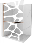 Mexen Kioto+ L du&scaron;isein riiuliga Walk-in 90 x 200 cm, valge laine, roosa kuld - 800-090-123-60-97, 90 x 200 cm