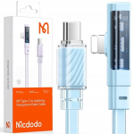 MCDODO nurga all olev USB-C v&auml;lgukaabel 36W iPhone 13 14 jaoks, sinine, 1M