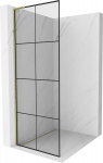 Mexen Kioto L du&scaron;isein Walk-in 80 x 200 cm, must ruudustik, kuldne - 800-080-103-50-77