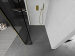Mexen Kioto du&scaron;inurk Walk-in 100 x 30 cm, must raam, kuldne - 800-100-212-50-70-030