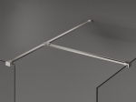 Mexen Kioto du&scaron;isein Walk-in 160 x 120 cm, must raam, harjatud nikkel - 800-160-202-97-70-120