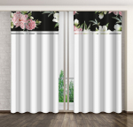 Eurofirany pimendav kardin ZMK-013, 160x250 cm, valge/roosa