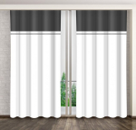 Eurofirany pimendav kardin ZMH-43, 160x270 cm, valge/must