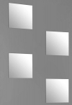 Kleebitavate peeglite komplekt 5five Simply Smart, 20x20 cm, 4 tk.