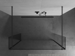 Mexen Kioto vabalt seisev du&scaron;isein, 115 x 30 x 30 cm, l&auml;bipaistev, reljeefne hall harjatud - 800-115-030-222-66-00-030