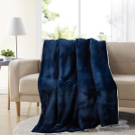 JOTOM hubane kohev pleed pehme kingitus tumesinine 130x160 cm &mdash; sherpa tekk, diivanikate, kahepoolne tekk, soe pleed, vooditekk, kodutekstiil, magamistoa tekk