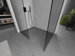 Mexen Kioto du&scaron;inurk Walk-in 170 x 90 cm, l&auml;bipaistev, harjatud gun gray - 800-170-202-66-00-090