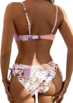 Push-up troopilise mustriga kaheosaline naiste ujumistrikoo Bikini S suurus &mdash; palmi mustriga bikiinid, rannariided, vormiv ujumistrikoo, tugikaartega rinnahoidja, moodsad naiste bikiinid, ujumisriided basseini, S