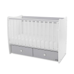 Muundatav lastelese Lorelli Matrix New, 120x60 cm, valge/kivihalli v&auml;rvi
