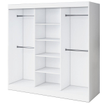 Avatud riidekapp riiulite ja riidepuudega Belvedo Troy valge 200 x 200 cm komplekt