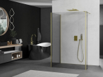 Mexen Kioto Walk-in du&scaron;isein 120 x 115 x 30 cm, l&auml;bipaistev, kuldne harjatud - 800-120-115-221-55-00-030