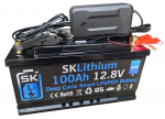 SKLithium 12.8V 100Ah LiFePO4 aku Bluetoothi ja 7A laadijaga