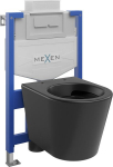Mexen Rico WC-kommplekt Fenix XS-U raamistikuga ja WC-kauss, must matt - 6853372XX85, 48 x 36,5 x 36 cm