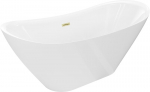Mexen Lotos vabadseisev vann 150 x 75 cm, valge, &uuml;levool kullatud harjatud - 52051507700-55, 150 x 75 cm