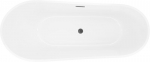 Mexen Dora vabalt seisev vann 150 x 75 cm, valge/must, gun metal &uuml;levool - 52071507575-95, 150 x 75 cm