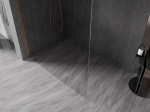 Mexen Kioto-X L du&scaron;iekraan Walk-in 60 x 200 cm, l&auml;bipaistev 10 mm, harjatud vask - 800-060-107-65-00-X