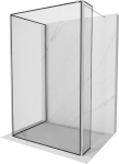 Mexen Kioto du&scaron;&scaron;isein Walk-in 130 x 90 x 30 cm, must raam, kroom - 800-130-090-221-01-70-030