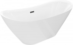 Mexen Lotos eraldiseisev vann 160 x 75 cm, valge, must &uuml;levool - 52051607700-70, 160 x 75 cm