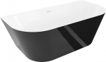 Mexen Oval Slim seisev vann seinaga 170 x 80 cm, valge/must, valge &uuml;levool - 52661708075-20, 170 x 80 cm