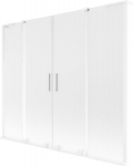 Mexen Velar L Duo vanniparavann, 2-osaline liuguks, 170 x 150 cm, h&auml;rmatis, valge - 896-170-003-32-20