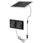 P&auml;ikeseenergial t&ouml;&ouml;tav v&auml;ljat&otilde;mbeventilaator 300x160x38 mm metallist ventilatsioon