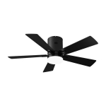 Laeventilaator h&auml;mardatava LED-valguse ja puldiga, 107 cm, 6 kiirust, must