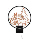 Opviq LED seinavalgusti Xmas18, must/vaskne
