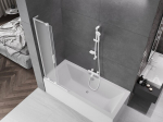 Mexen Velar L vannitoa liuguks 2-osaline 85 x 150 cm, mattklaas, valge - 896-085-003-31-20