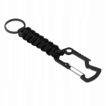 Paracord v&otilde;tmehoidja karabiiniga Edc must