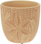Etnilise Ornamendiga Keraamiline Boho Lillepott 13.5x12.5cm, Mitmev&auml;rviline, Niiskuskindel