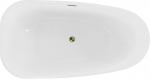 Mexen Giada eraldiseisev vann 170 x 90 cm, valge l&auml;ige, kuldne &uuml;levool - 52741709000-50, 170 x 90 cm