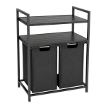 Pesukott BEGRYF, 73 x 33 x 91 cm, must, 102 l, koos 2 eemaldatava kotiga