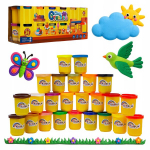 M&auml;nguvaha plastiliin pastamasin sensoorsem&auml;nguasi komplekt lastele 24 elementi click4toys