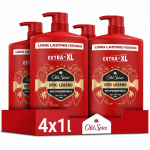 Old Spice Epic Legend Meeste Du&scaron;igeel Ja &Scaron;ampoon, 4x1000 ml