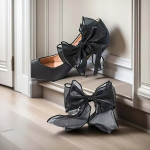 Dekoratiivsed klambrid kingadele - 2 musta organza vibu