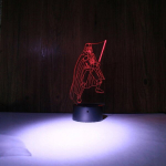 Led 3d &ouml;&ouml;lamp "star Wars" - Vader kaugjuhtimispuldiga
