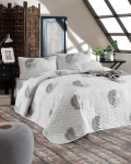 L'essentiel Maison p&auml;evateki ja padjap&uuml;&uuml;ri komplekt Palma, 160x220 cm, hall/valge