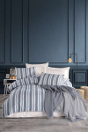L'essentiel Maison voodipesukomplekt Soft Line, 160x220, tumesinine/valge, 3-osaline