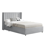 Polsterdatud voodi Savona 140x200 cm helehall