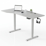 K&otilde;rgusreguleeritav laud Homestar Office Stand 160x75 cm valge
