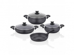 Crown Master Cook Tombic 7-osaline poti- ja pannikomplekt, kosmosesinine