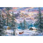 Castorland postkaart - pusle 24 t&uuml;kki Mountain Christmas