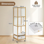 Raamaturiiul 30x30x111 cm Valge Metallraam