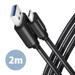 USB kaabel - Axagon - BUCM3-AM20AB - 2 m - USB-A 3.2 - USB-C - Musta