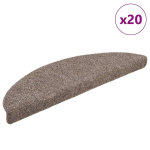 vidaXL isekleepuvad trepimatid 20 tk 56 x 17 x 3 cm beežid poolringikujulised